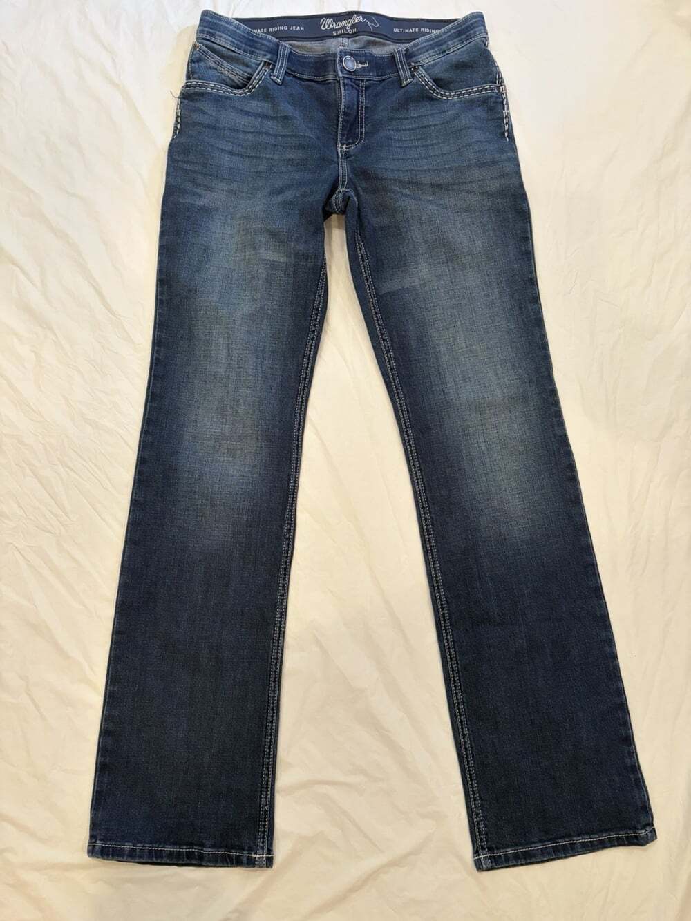Wrangler Shiloh Jeans Women's 7x34 Blue Dark Wash Ultimate Riding Jean
